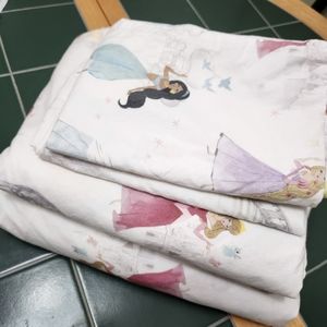 POTTERY BARN KIDS Disney Princess Castle FULL 4 pc Sheets Set